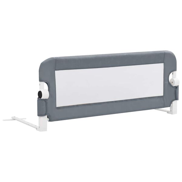vidaXL Dětská zábrana k postýlce šedá 102 x 42 cm polyester