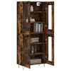 vidaXL Skř&iacute;ň highboard kouřov&yacute; dub 69,5 x 34 x 180 cm kompozitn&iacute; dřevo