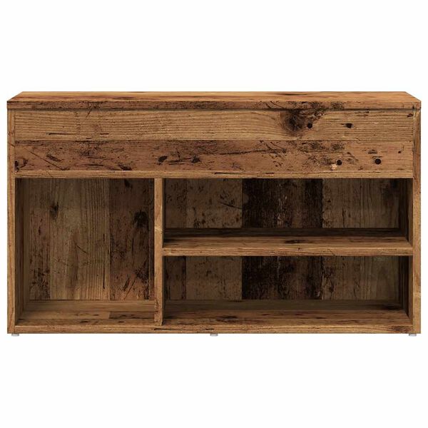 vidaXL Lavice s botn&iacute;kem old wood 80 x 30 x 45 cm kompozitn&iacute; dřevo