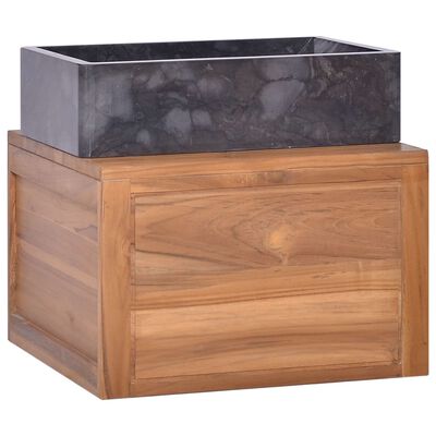 vidaXL Nástěnná koupelnová skříňka 45x45x30 cm masivní teakové dřevo