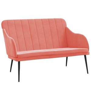 vidaXL Lavice růžov&aacute; 110 x 76 x 80 cm samet