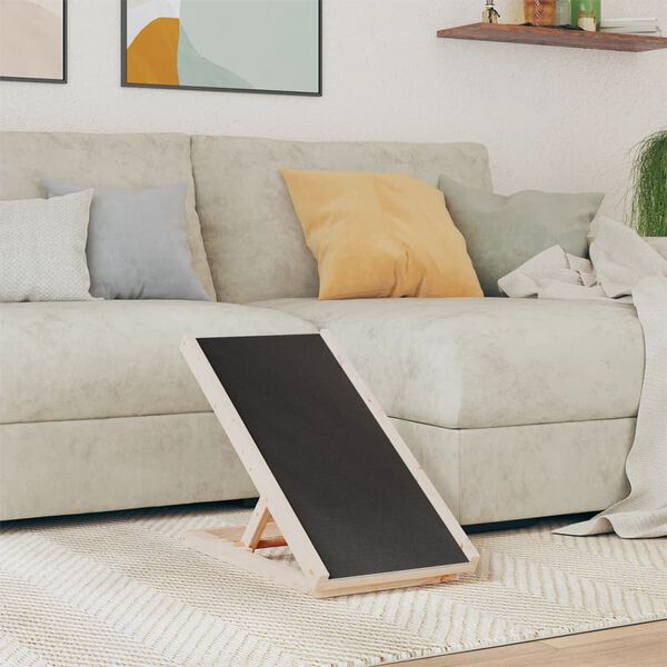 vidaXL Rampa pro psy šedá 70 x 35 cm masivní jedlové dřevo