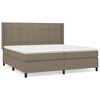 vidaXL Box spring postel s matrac&iacute; taupe 200x200 cm textil