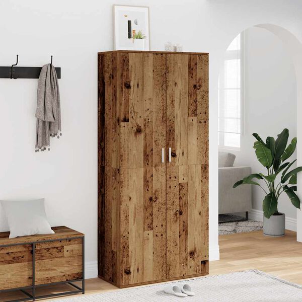 vidaXL Botn&iacute;k old wood 80 x 39 x 178 cm kompozitn&iacute; dřevo
