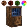 vidaXL Př&iacute;born&iacute;k s LED osvětlen&iacute;m kouřov&yacute; dub 41 x 37 x 67 cm