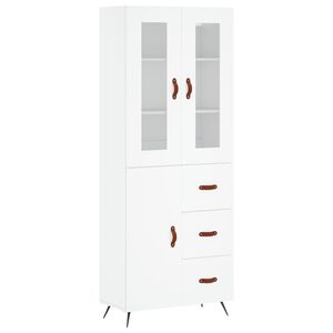vidaXL Skř&iacute;ň highboard b&iacute;l&aacute; 69,5 x 34 x 180 cm kompozitn&iacute; dřevo