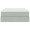 vidaXL Postel s &uacute;ložn&yacute;m prostorem a matrac&iacute; Světle &scaron;ed&aacute; 120 x 200 cm