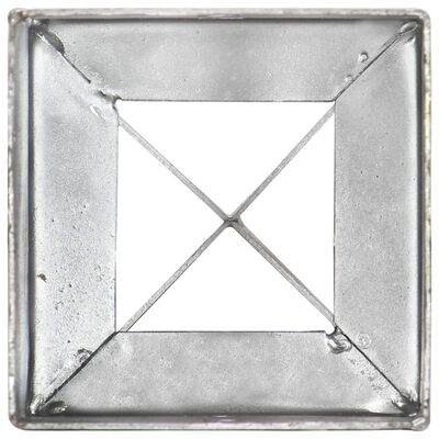 vidaXL Kotvící hroty 2 ks stříbrné 10 x 10 x 76 cm pozinkovaná ocel
