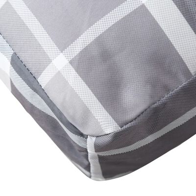 vidaXL Podušky na palety 3 ks šedé kárované textil