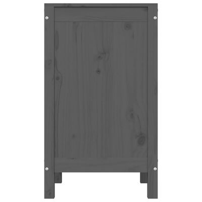vidaXL Box na prádlo šedý 44 x 44 x 76 cm masivní borové dřevo