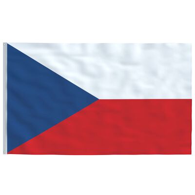vidaXL Česká vlajka a stožár hliník 6,2 m