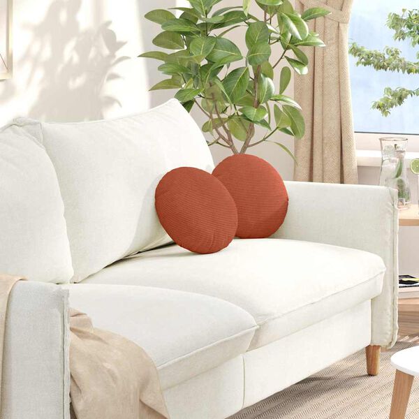 vidaXL Pol&scaron;t&aacute;ře na sedadla 2 pcs Červen&aacute; oranžov&aacute; &Oslash; 30 cm