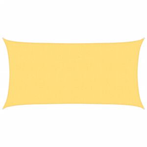 vidaXL Plachta proti slunci z HDPE obd&eacute;ln&iacute;kov&aacute; 2x4 m b&eacute;žov&aacute;