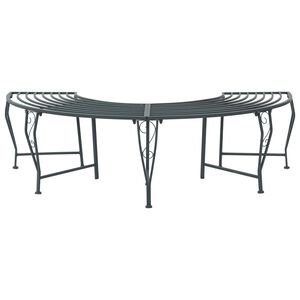 vidaXL Stromov&aacute; lavička 4-Počet m&iacute;st 160 x 80 x 44 cm Ocel