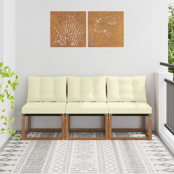 vidaXL 3 Kus Zahradn&iacute; prostředn&iacute; pohovka