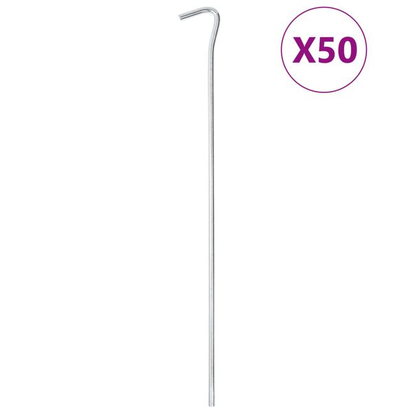 vidaXL Stanov&eacute; kol&iacute;ky 50 ks 30 cm &Oslash; 5 mm pozinkovan&aacute; ocel