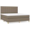 vidaXL Box spring postel s matrac&iacute; taupe 160x200 cm textil