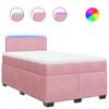 vidaXL Box spring postel s matrac&iacute; růžov&aacute; 120 x 200 cm samet