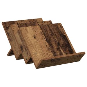 vidaXL Reg&aacute;l na časopisy s polic&iacute; Star&eacute; dřevo 53 x 40 x 28,5 cm