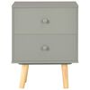 vidaXL Noční stolky 2 ks šedé 40 x 30 x 50 cm masivní borové dřevo