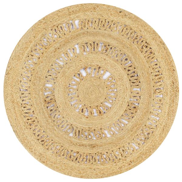 vidaXL Ručně vyroben&yacute; koberec ze spl&eacute;tan&eacute; juty 90 cm