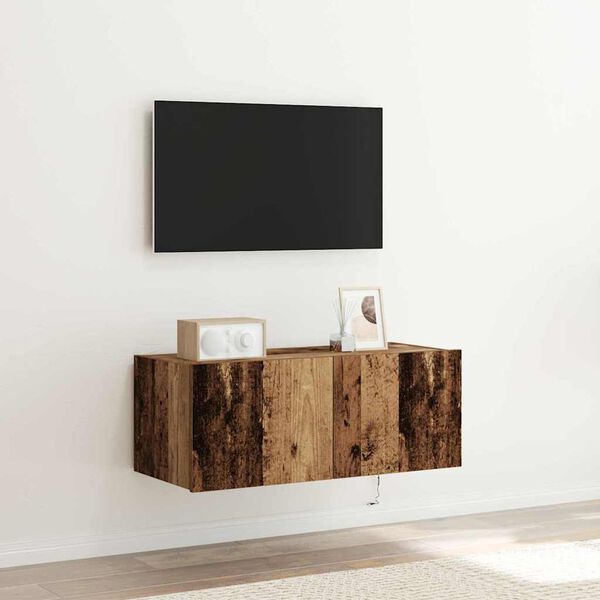 vidaXL TV wall cabinet Star&eacute; dřevo 80 x 35 x 31 cm kompozitn&iacute; dřevo