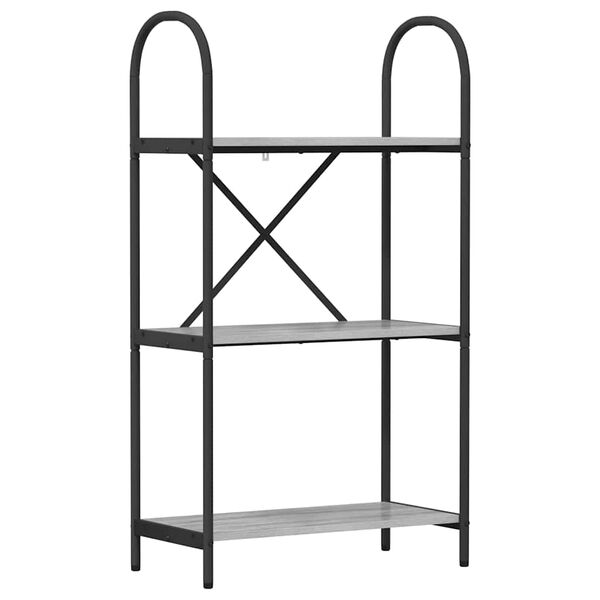 vidaXL Knihovna &Scaron;ed&aacute; Sonoma 60 x 30 x 109 cm Kompozitn&iacute; dřevo