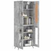 vidaXL Skř&iacute;ň highboard betonově &scaron;ed&aacute; 69,5x34x180 cm kompozitn&iacute; dřevo