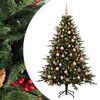 vidaXL Uměl&yacute; v&aacute;nočn&iacute; stromek s v&aacute;nočn&iacute;mi koulemi 210 cm 300 LED