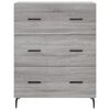 vidaXL Skříň highboard šedá sonoma 69,5 x 34 x 180 cm kompozitní dřevo