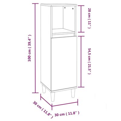 vidaXL 3dílný set koupelnových skříněk bílý kompozitní dřevo