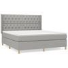 vidaXL Box spring postel s matrac&iacute; světle &scaron;ed&aacute; 160 x 200 cm textil