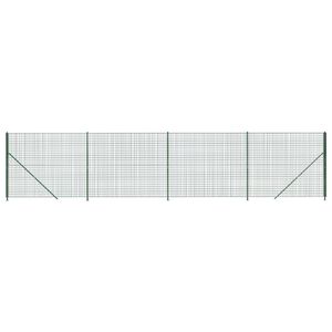 vidaXL Dr&aacute;těn&yacute; plot s př&iacute;rubami zelen&yacute; 1,4 x 10 m
