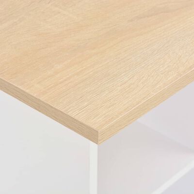 vidaXL Barový stůl bílý a dub sonoma 60 x 60 x 110 cm