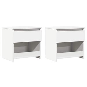 vidaXL Nočn&iacute; stolky 2 ks b&iacute;l&eacute; 40 x 30 x 39 cm kompozitn&iacute; dřevo