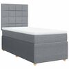 vidaXL Box spring postel s matrac&iacute; světle &scaron;ed&aacute; 80 x 200 cm textil