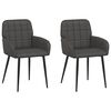 vidaXL J&iacute;deln&iacute; židle 2 pcs Uměl&aacute; kůže Čern&aacute; 57 x 50 x 85 cm