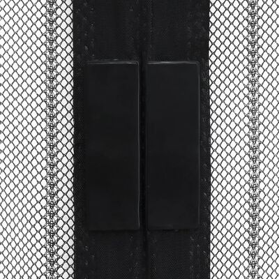 vidaXL Závěsy do dveří proti hmyzu 2 ks s magnety černé 230 x 160 cm