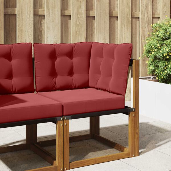 vidaXL Venkovn&iacute; pol&scaron;t&aacute;ř na pohovku 3 pcs v&iacute;nov&aacute; červen&aacute; Polyester