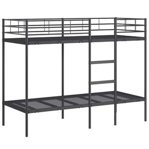vidaXL Patrov&aacute; postel bez matrace čern&aacute; 75x190 cm ocel