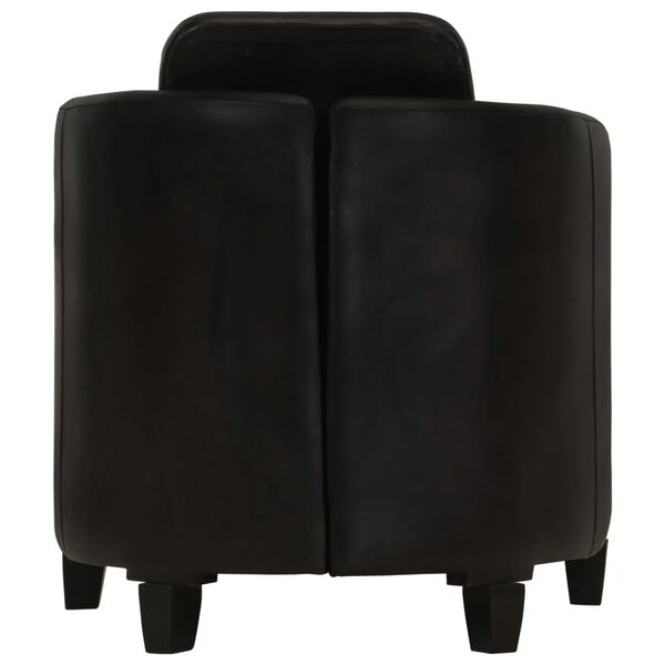 vidaXL Křeslo čern&eacute; prav&aacute; kůže