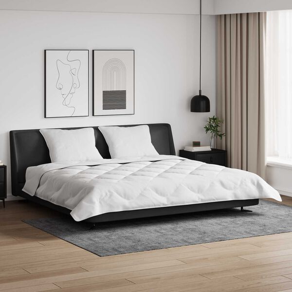 vidaXL Duvet s pol&scaron;t&aacute;ři s pol&scaron;t&aacute;řem 3 pcs B&iacute;l&aacute; Mikrovl&aacute;kno a peř&iacute;