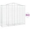 vidaXL Klenut&eacute; gabionov&eacute; ko&scaron;e 13ks 200x50x160/180cm pozinkovan&eacute; železo