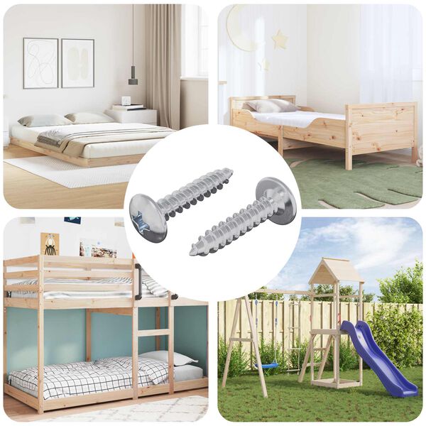 vidaXL Samovrtn&yacute; hřeb&iacute;k 2 pcs Zinkovan&yacute; 4 x 20 mm Ocel