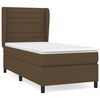 vidaXL Box spring postel s matrac&iacute; tmavě hněd&aacute; 100 x 200 cm textil