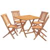 vidaXL 5d&iacute;ln&yacute; skl&aacute;dac&iacute; zahradn&iacute; bistro set Př&iacute;rodn&iacute;