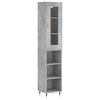 vidaXL Skř&iacute;ň highboard betonově &scaron;ed&aacute; 34,5x34x180 cm kompozitn&iacute; dřevo