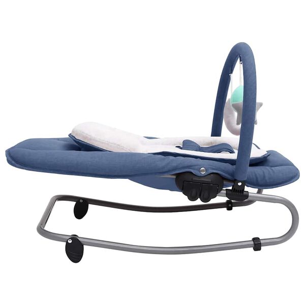 vidaXL Dětské houpací lehátko námořnická modrá ocel