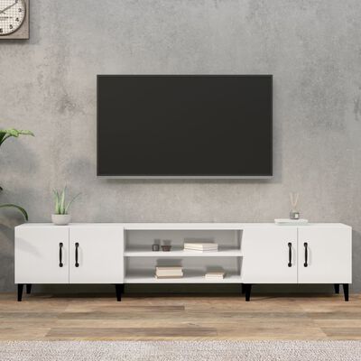 vidaXL TV skříňka bílá vysoký lesk 180 x 31,5 x 40 cm kompozitní dřevo