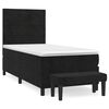vidaXL Box spring postel s matrac&iacute; čern&aacute; 100x200 cm samet
